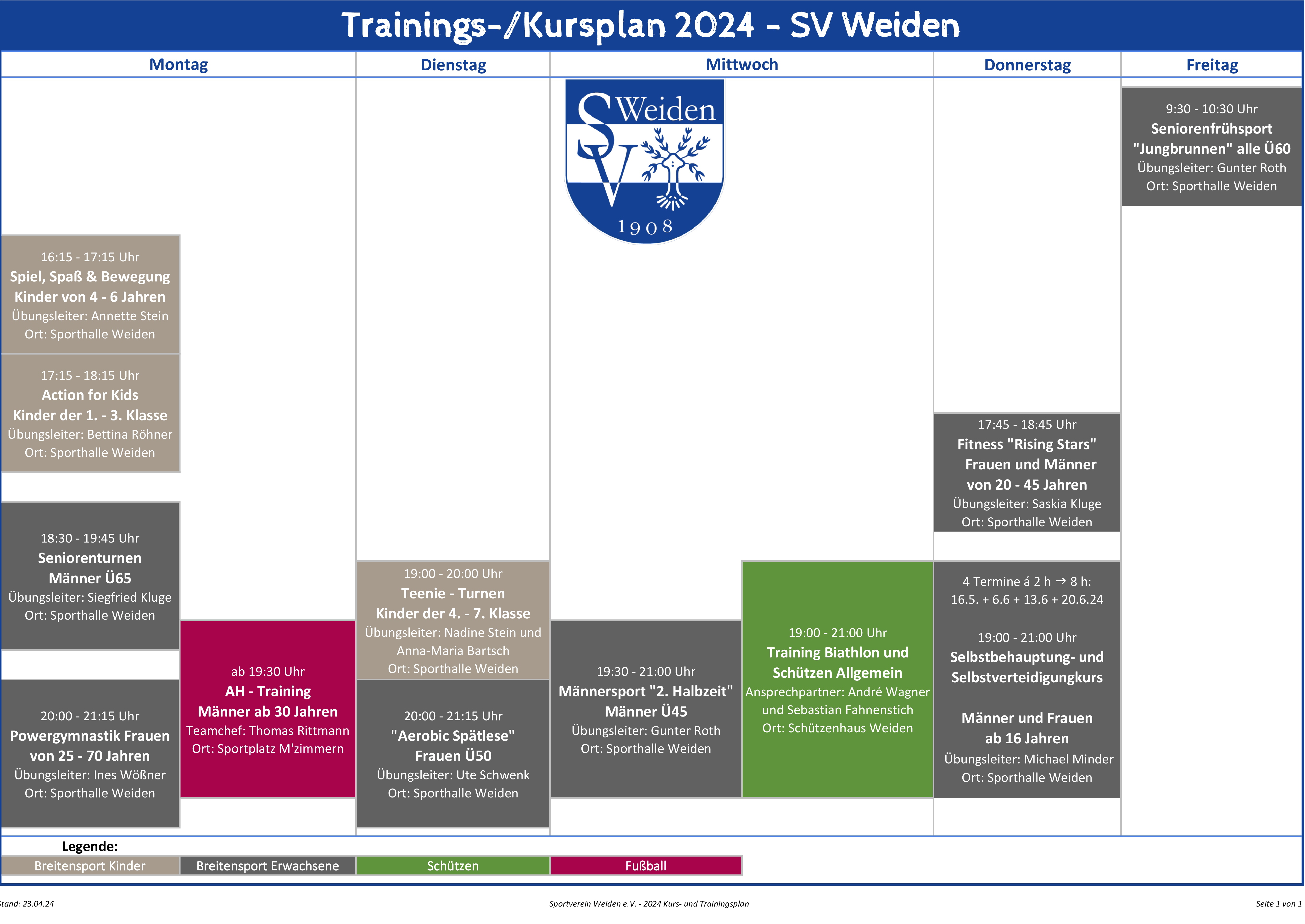 2024-04 Kurs- & Trainingsplan SV Weiden